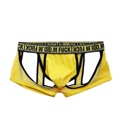 yellow DM Sexy Mesh Jock Boxers - pridevoyageshop.com - gay men’s underwear and swimwear