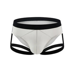 white Gay Men's Bold Garter Briefs - pridevoyageshop.com - gay men’s underwear and swimwear