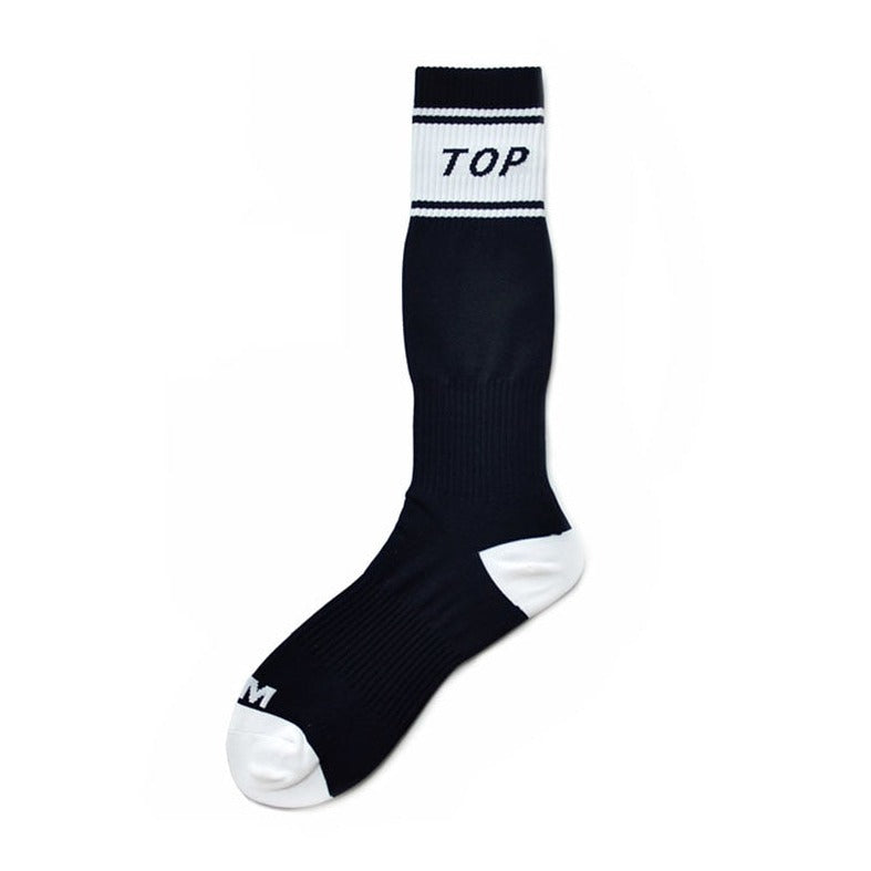 black Top Crew Socks: Best Choice for Gay White Socks- pridevoyageshop.com - gay men’s harness, lingerie and fetish wear