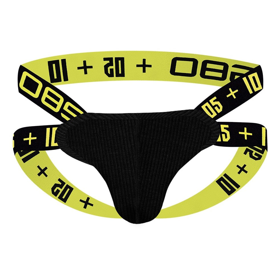 Black OBSO Designer Jock Strap: Exotic Underwear for Men