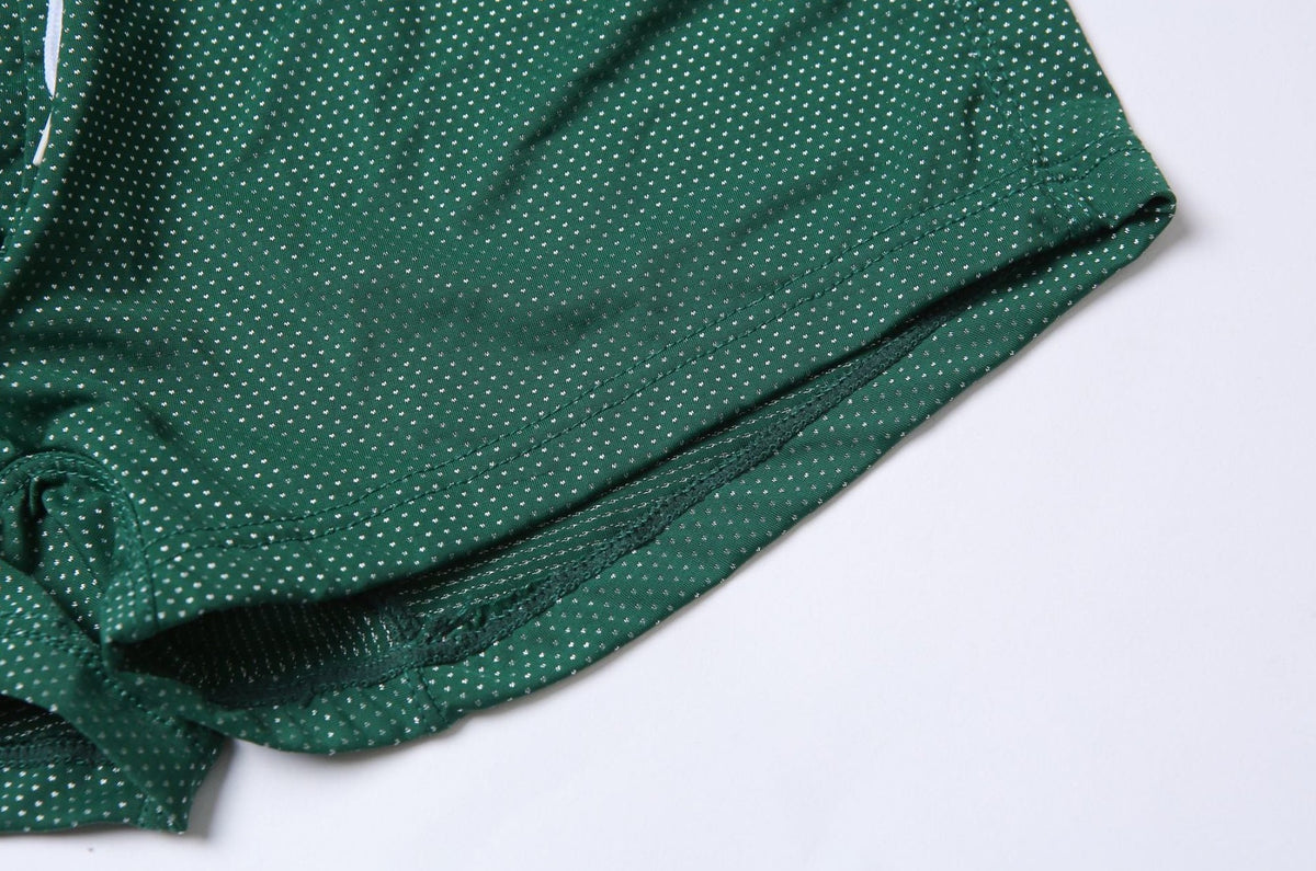 details of green Gay Swimwear & Beachwear | Men's Bowtie Tight Swim Trunks - pridevoyageshop.com - gay men’s underwear and swimwear