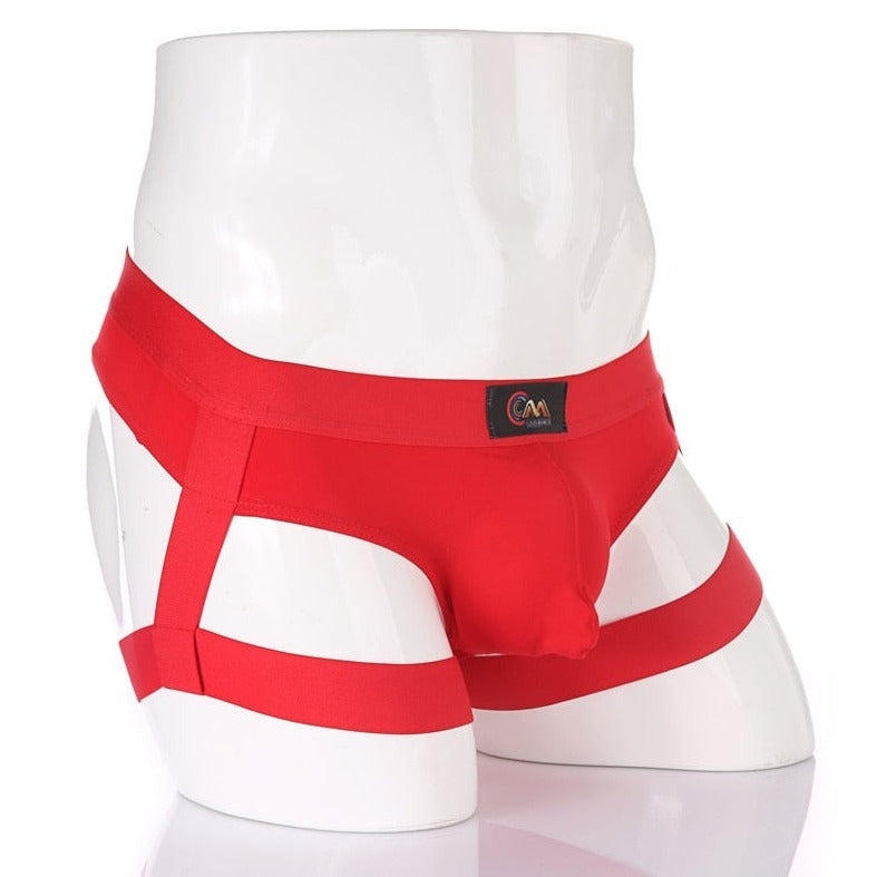 red Men's Bubble Butt Jock Thong | Gay Men Underwear- pridevoyageshop.com - gay men’s underwear and swimwear