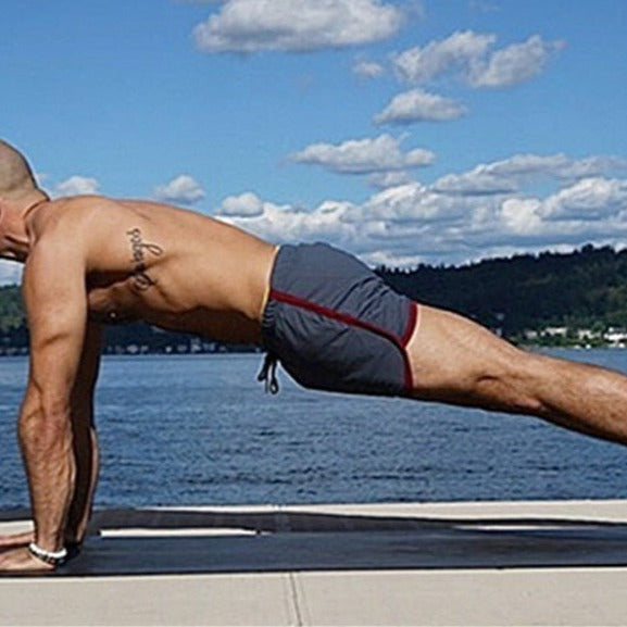sexy gay hunks in Gay Shorts | Gay Bear Paw Gym Shorts - Men's Activewear, gym short, sport shorts, running shorts- pridevoyageshop.com