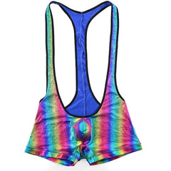 details of Gay Singlet and Bodysuit | Men's Rainbow Singlet - Men's Singlets, Bodysuits, Rompers & Jumpsuits - pridevoyageshop.com