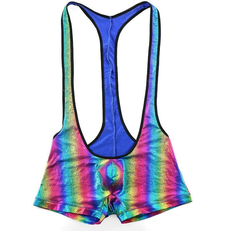 details of Gay Singlet and Bodysuit | Men's Rainbow Singlet - Men's Singlets, Bodysuits, Rompers & Jumpsuits - pridevoyageshop.com