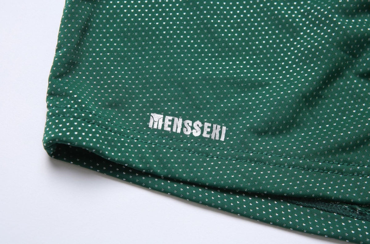 details of green Gay Swimwear & Beachwear | Men's Bowtie Tight Swim Trunks - pridevoyageshop.com - gay men’s underwear and swimwear