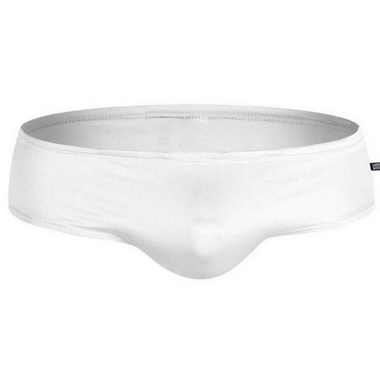 white Gay Swimwear | Men's Bold Solid Swim Briefs- pridevoyageshop.com - gay men’s underwear and swimwear