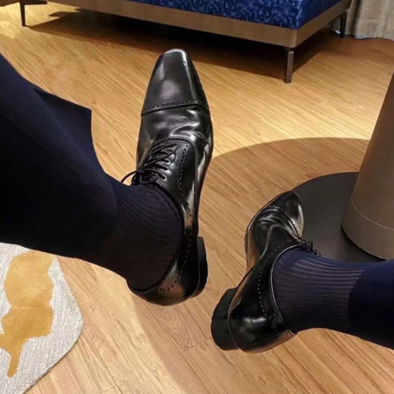hot suit daddy in navy blue Ribbed Sheer OTC Socks: Men's Sheer Dress Socks for the Sexy Gay Man- pridevoyageshop.com - gay men’s harness, lingerie and fetish wear