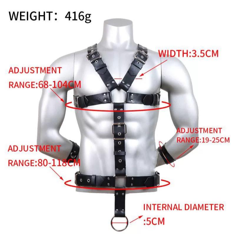 Command Cock Ring Body Harness - pridevoyageshop.com - gay men’s puppy play gear, lingerie, fishnet and fetish wear
