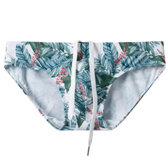 Jungle of flowers Men’s Jungle Jock Hunter Swim Briefs with Removable Pad - pridevoyageshop.com - gay men’s sexy swim briefs, trunks, board shorts, and bikinis