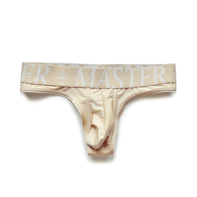 Khaki DM Men’s Master Glossy Thong - pridevoyageshop.com - gay men’s thongs, boxers, briefs and jockstraps