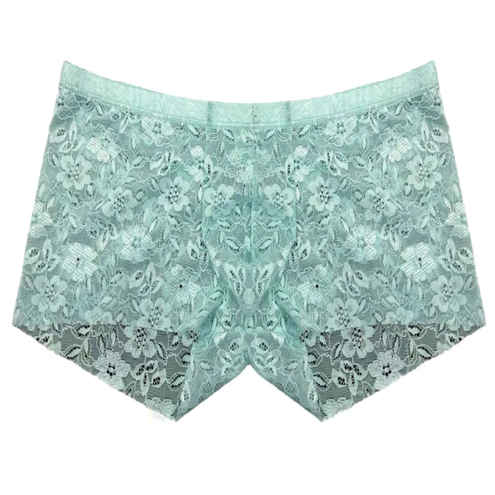Lake blue Men’s Lace Lover Boxer - pridevoyageshop.com - gay men’s thongs, boxers, briefs and jockstraps