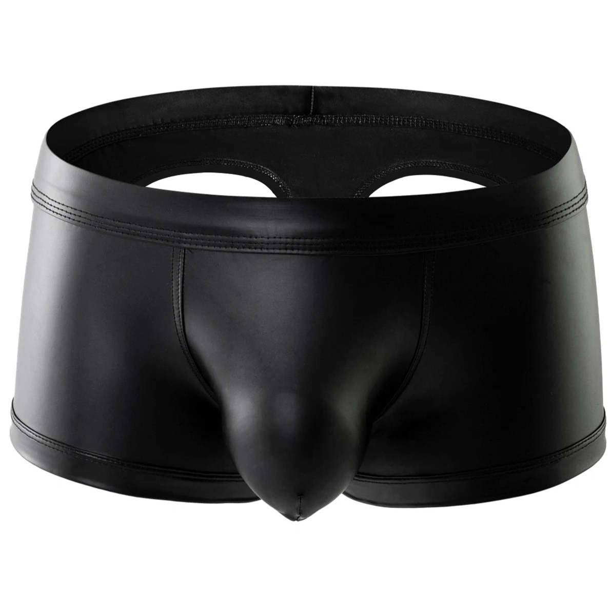 Men’s Bare Cheeks PU Leather Boxer - pridevoyageshop.com - gay men’s thongs, boxers, briefs and jockstraps
