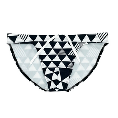 Men’s Black & Bi Swim Briefs - pridevoyageshop.com - gay men’s sexy swim briefs, trunks, board shorts, and bikinis