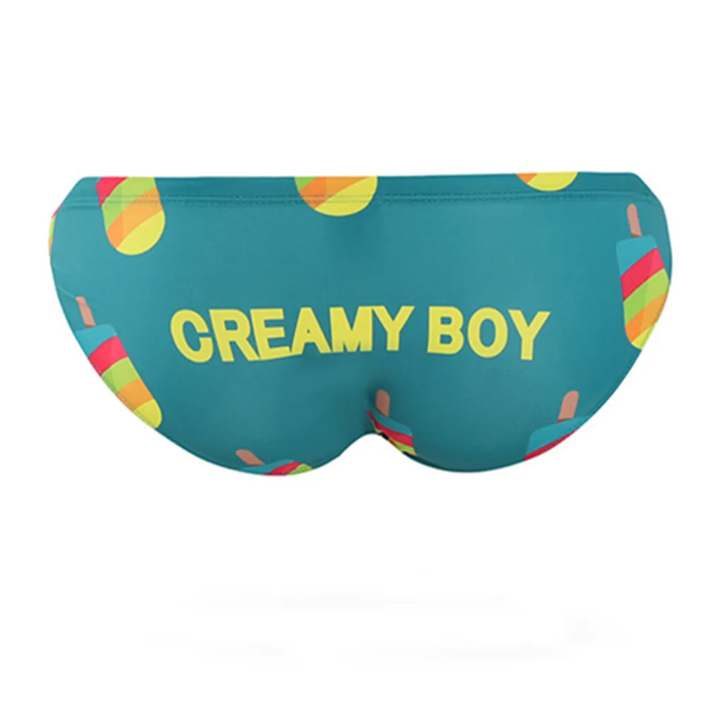 Men’s Creamy Boy Popsicle Swim Briefs - pridevoyageshop.com - gay men’s sexy swim briefs, trunks, board shorts, and bikinis