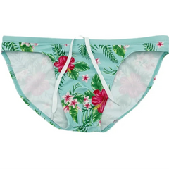 Men’s Hibiscus Beauty Bikini Swim Briefs - pridevoyageshop.com - gay men’s sexy swim briefs, trunks, board shorts, and bikinis