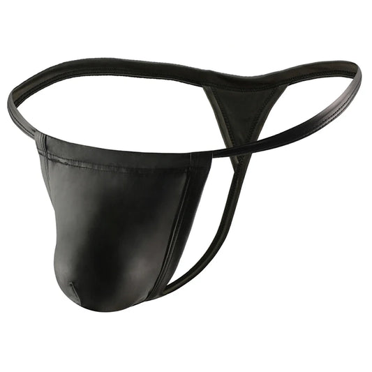Men’s PU Leather Lust Snap Thong - pridevoyageshop.com - gay men’s thongs, boxers, briefs and jockstraps