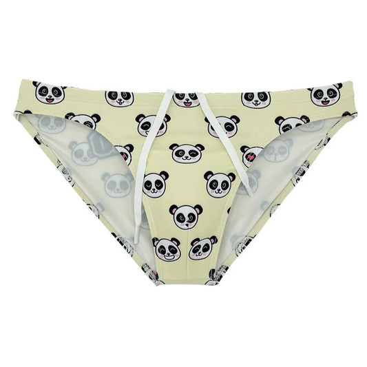 Men’s Poolside Panda Bikini Swim Briefs - pridevoyageshop.com - gay men’s sexy swim briefs, trunks, board shorts, and bikinis