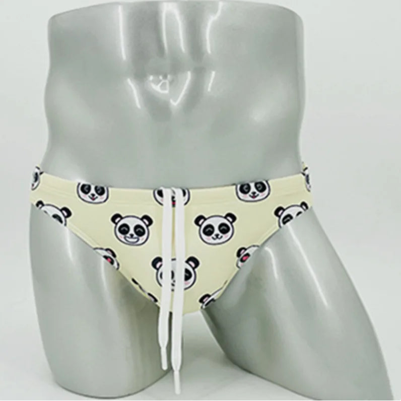 Men’s Poolside Panda Bikini Swim Briefs - pridevoyageshop.com - gay men’s sexy swim briefs, trunks, board shorts, and bikinis