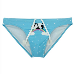 Men’s Rainbow Panda Dreams Pride Bikini Swim Briefs - pridevoyageshop.com - gay men’s sexy swim briefs, trunks, board shorts, and bikinis