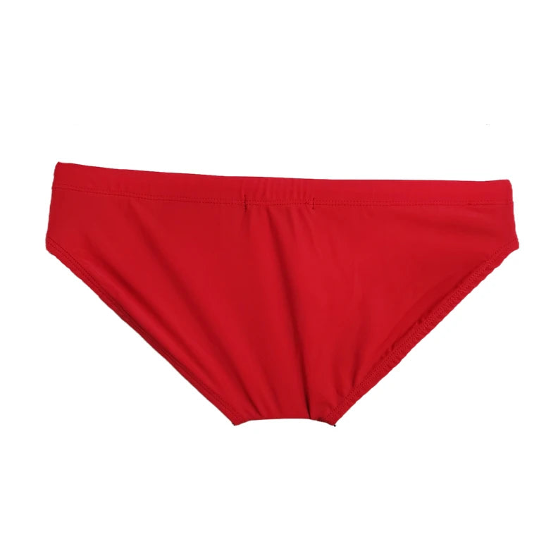 Men’s Red Rocket Pouch Swim Briefs - pridevoyageshop.com - gay men’s sexy swim briefs, trunks, board shorts, and bikinis