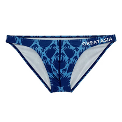 Men’s Tropical Blue Inferno Swim Briefs - pridevoyageshop.com - gay men’s sexy swim briefs, trunks, board shorts, and bikinis