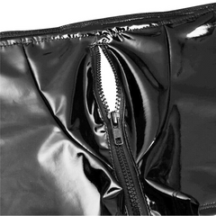 Men’s Zip-Front Glossy Backless Boxer Shorts - pridevoyageshop.com - gay men’s thongs, boxers, briefs and jockstraps