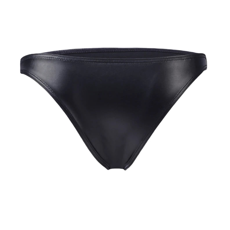 Men’s Zip & Dare PU Leather Brief - pridevoyageshop.com - gay men’s thongs, boxers, briefs and jockstraps