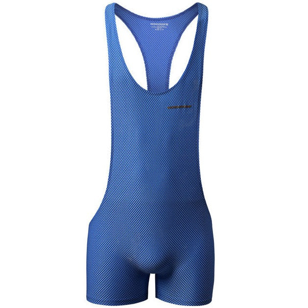blue Gay Singlet and Bodysuit | Men's Workout Gym Singlets - Men's Singlets, Bodysuits, Rompers & Jumpsuits - pridevoyageshop.com