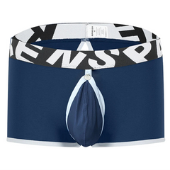 Navy Blue Bareback Boxer Briefs - Removable Pouch & Backless - pridevoyageshop.com - gay men’s thongs, boxers, briefs and jockstraps