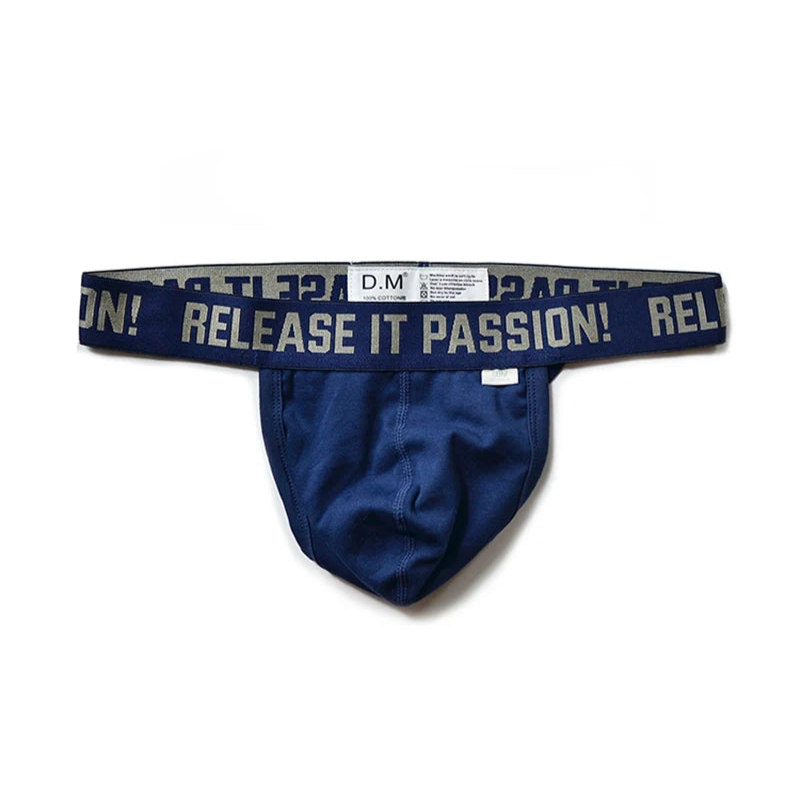 Navy blue DM Men’s Release It Passion Classic Thong - pridevoyageshop.com - gay men’s thongs, boxers, briefs and jockstraps
