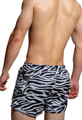 a hot gay man in Black Zebra DM Wild Summer Shorts - pridevoyageshop.com - gay men’s underwear and swimwear