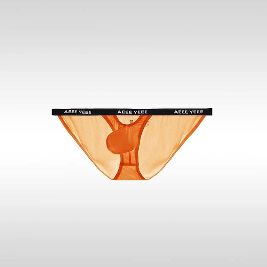 Orange  Men’s AEEE YEEE Peek-a-Boo Brief - pridevoyageshop.com - gay men’s thongs, boxers, briefs and jockstraps