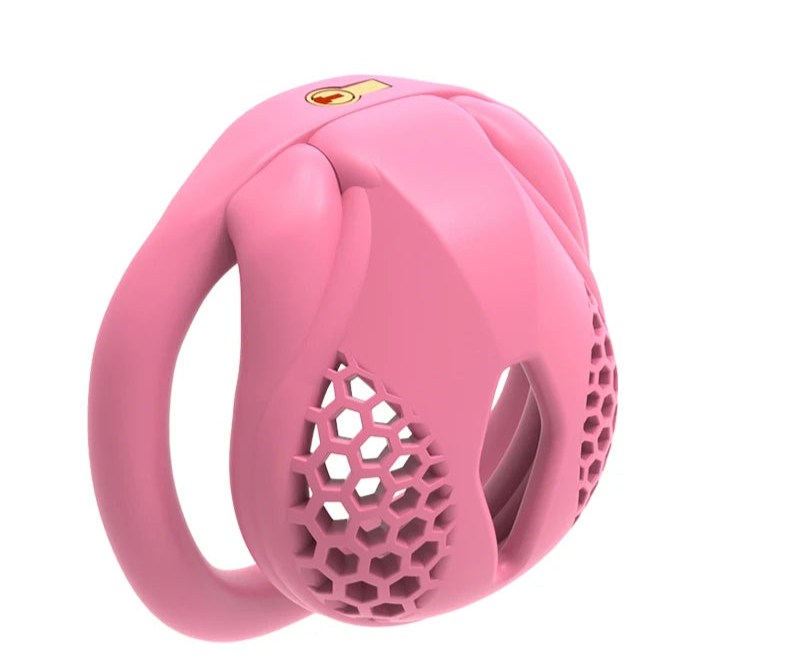Pink Begging Hive Chastity Cage from Pridevoyageshop