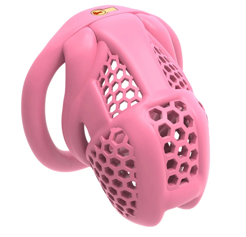 Pink Begging Hive Chastity Cage from Pridevoyageshop