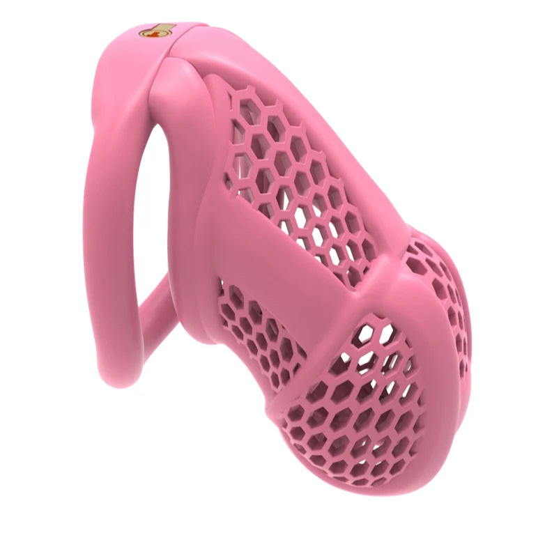 Pink Begging Hive Chastity Cage from Pridevoyageshop