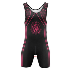 Pink Bulldog Puppy Play Wrestling Singlet with Zipper – Alpha Edition from Pridevoyageshop