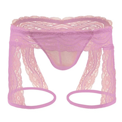 Pink Men’s Kinked Up Floral Lace Boxers - pridevoyageshop.com - gay men’s thongs, boxers, briefs and jockstraps