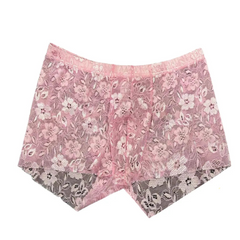 Pink Men’s Lace Lover Boxer - pridevoyageshop.com - gay men’s thongs, boxers, briefs and jockstraps