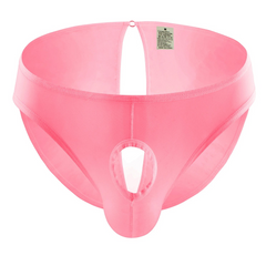 Pink Men’s Open Invitation Peephole Brief - pridevoyageshop.com - gay men’s thongs, boxers, briefs and jockstraps