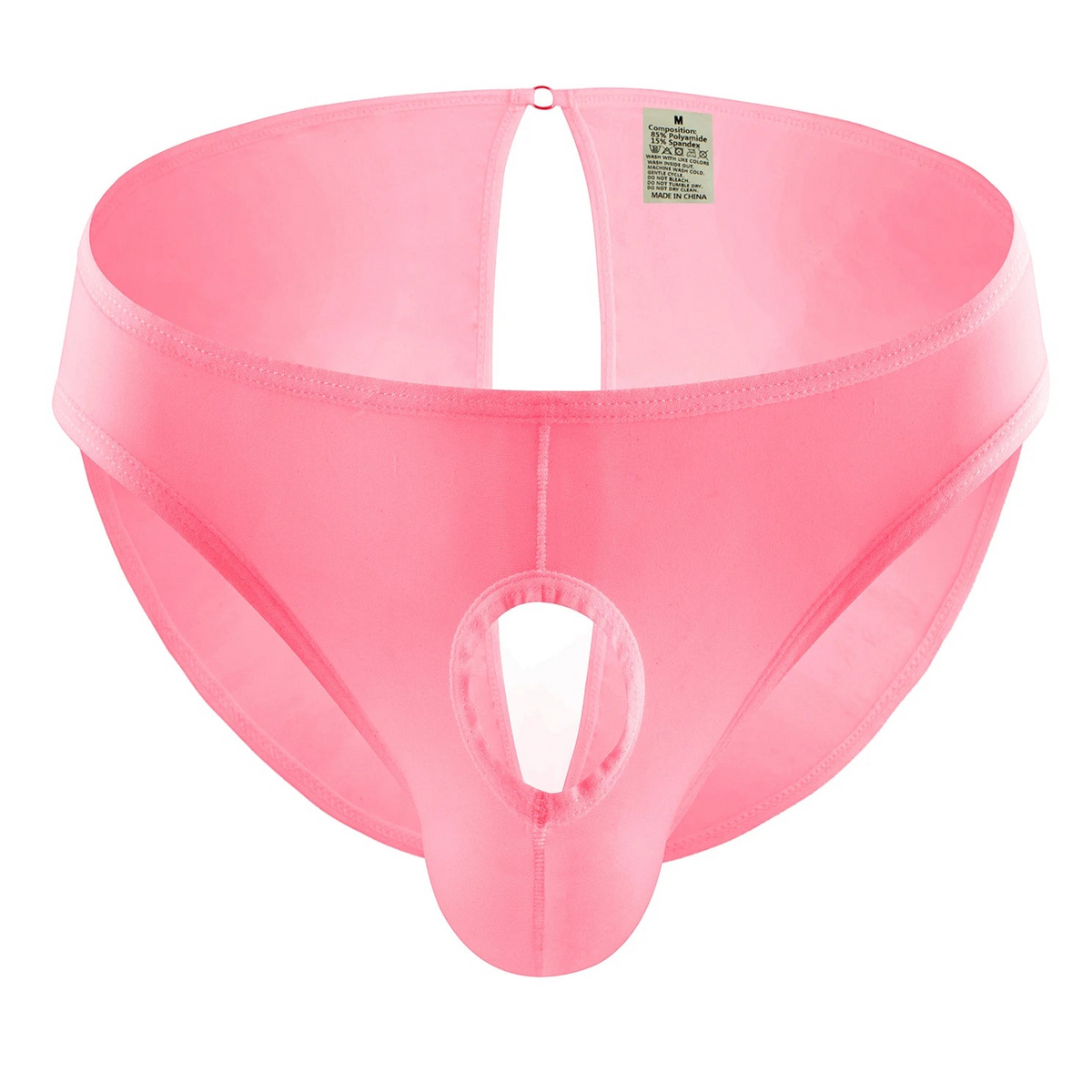 Pink Men’s Open Invitation Peephole Brief - pridevoyageshop.com - gay men’s thongs, boxers, briefs and jockstraps