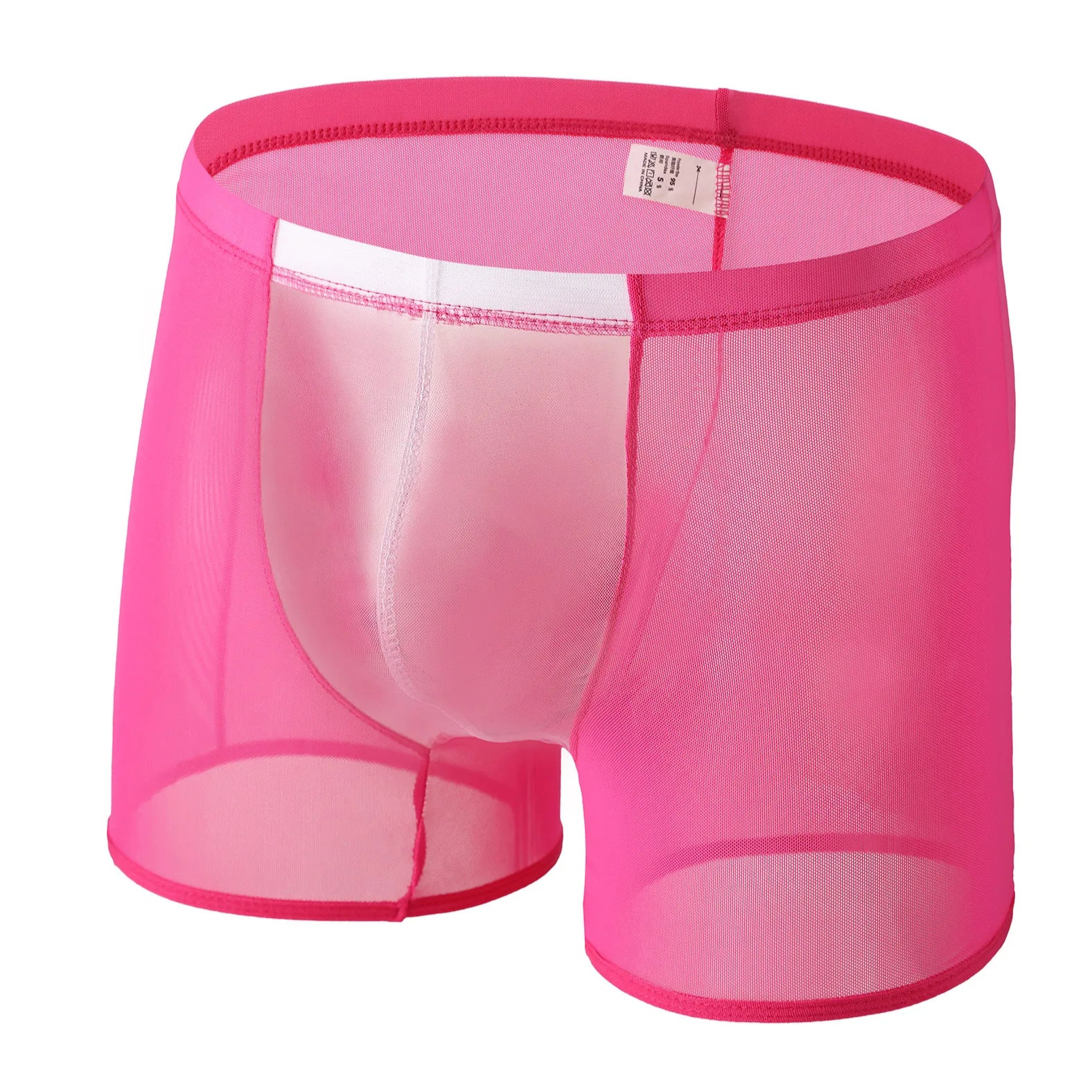 Pink Men’s See-Through Mesh Male Power Show Boxers - pridevoyageshop.com - gay men’s thongs, boxers, briefs and jockstraps