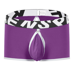 Purple Bareback Boxer Briefs - Removable Pouch & Backless - pridevoyageshop.com - gay men’s thongs, boxers, briefs and jockstraps