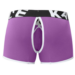 Purple Bareback Boxer Briefs - Removable Pouch & Backless - pridevoyageshop.com - gay men’s thongs, boxers, briefs and jockstraps