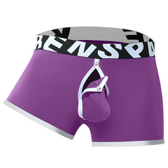 Purple Bareback Boxer Briefs - Removable Pouch & Backless - pridevoyageshop.com - gay men’s thongs, boxers, briefs and jockstraps