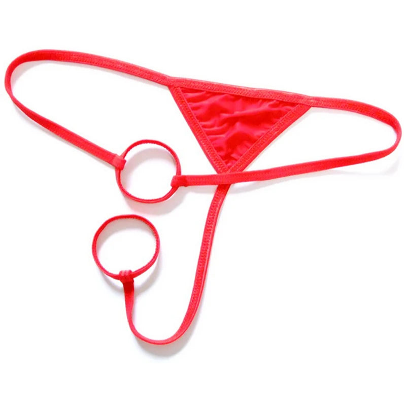 Red Men’s Double Trouble Cock-Ring Thong - pridevoyageshop.com - gay men’s thongs, boxers, briefs and jockstraps
