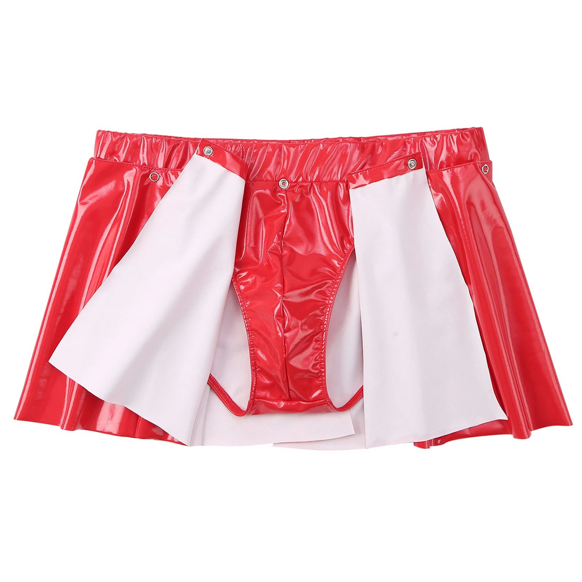 Red Men’s Snap & Strut PVC Kink Skirt BriefMen’s Snap & Strut PVC Kink Skirt Brief - pridevoyageshop.com - gay men’s thongs, boxers, briefs and jockstraps