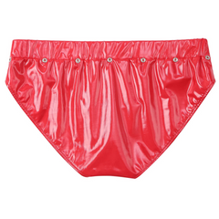 Red Men’s Snap & Strut PVC Kink Skirt BriefMen’s Snap & Strut PVC Kink Skirt Brief - pridevoyageshop.com - gay men’s thongs, boxers, briefs and jockstraps