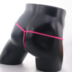 Rose red Men's Bare & Brazen Sheer Thong - pridevoyageshop.com - gay men’s thongs, boxers, briefs and jockstraps