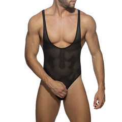 a hot gay man in black diamond A Primal Lace Thong Bodysuit - Men's Singlets, Bodysuits, Leotard & Unitard - pridevoyageshop.com